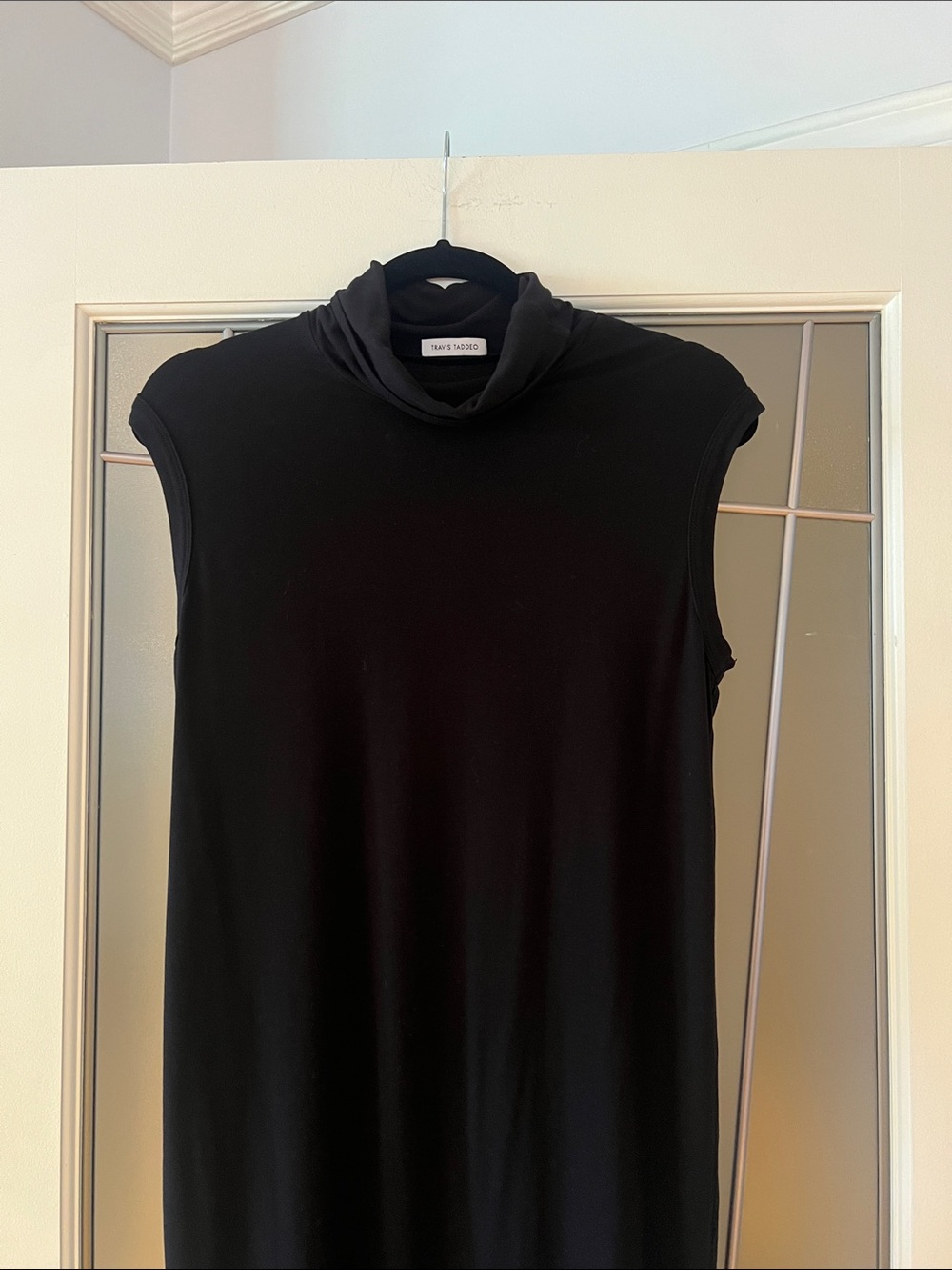 Travis Taddeo Black Sleeveless Turtleneck Dress Medium - Picture 4 of 5
